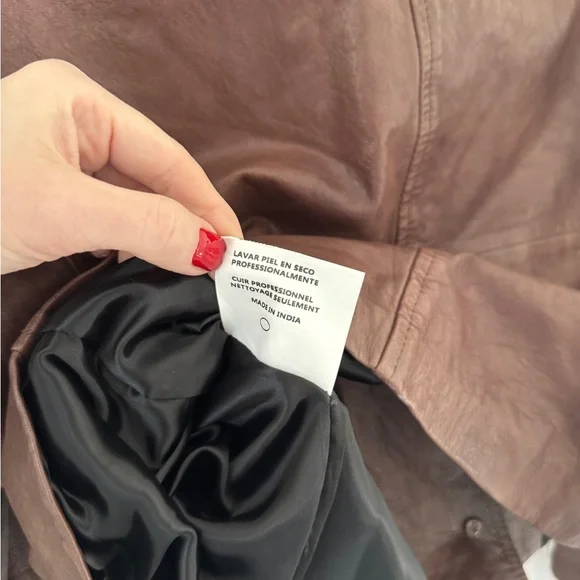 NWT Stetson Brown Lamb Leather Cropped Jacket - Picture 7 of 10